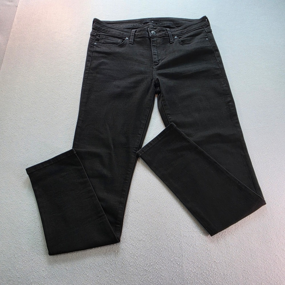 Joe's Jeans Womens 31 Black Mid Rise Skinny Stretch Denim Pants BPSN4M5752